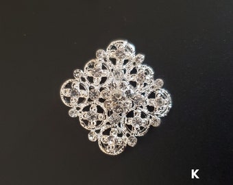 Broche chic strass pour mariage, ou fêtes noël, broche pour robe noire ou marine