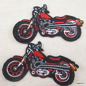 Moto écusson, Applique patch thermocollant à repasser ou à coudre image 1