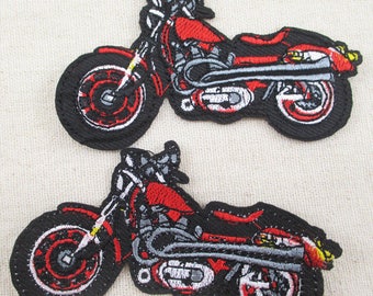 Moto écusson, Applique  patch  thermocollant à repasser ou à coudre