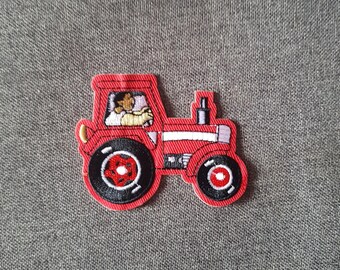 Tracteur, Avion, montgolfière, train, bateau, moto,  Applique  patch avion ou montgolfière en tissu thermocollant à repasser