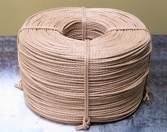 3mm Laced Genuine Danish Paper Cord |Natural | Seat weaving material for Danish/Mid Century Modern furniture designs