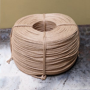 Corda di carta danese autentica non allacciata da 3 mm / Materiale naturale / per intrecci di sedute per mobili di design danesi/moderni di metà secolo