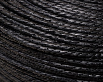 Cordon de papier danois authentique noir non lacé de 3 mm | Matériau de tissage de siège pour les conceptions de meubles danois/modernes du milieu du siècle