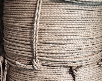 Cordón de papel danés auténtico de 3,5 mm, enrollado en espiral completa, 440 m / Natural / Material para tejido de asientos para diseños de muebles daneses/modernos de mediados de siglo.