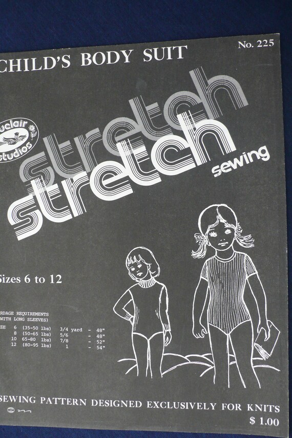 Children S Bodysuit Pattern Bouclair Stretch Sewing Etsy
