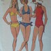 Women's Bathing Suit, Bikini Pattern, Vintage Simplicity 9933, Size 12, Bust 34 - CoPA Pattern circa 1970