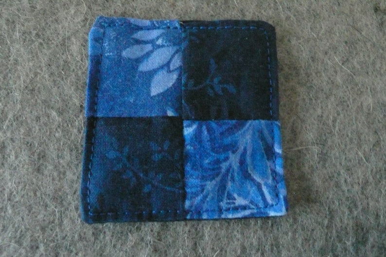 Mini Pocket Prayer Quilt Family with cross charm inside 2 inches square Co-workers Friends