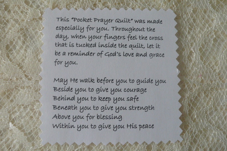 Pocket Prayer Quilt Poem Printable Printable Word Searches