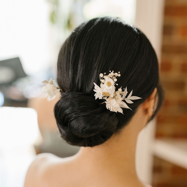 Half white Cotton Hair pin