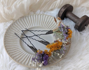 Native Dried Flower Hair Accessories | Dried Floral Wedding Hairpin | Bridesmaids Hairpiece | Handmade Wedding Hairpin |