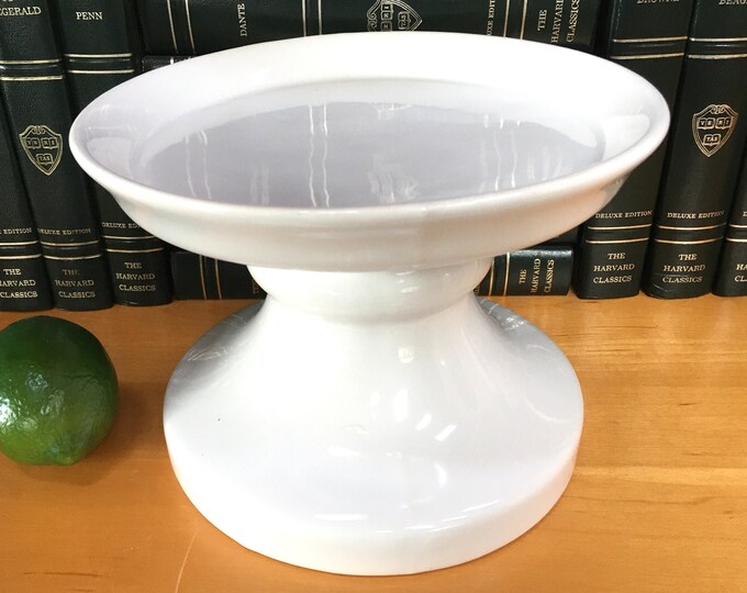 White Pottery Barn Ceramic Stand/pedestal Stoneware Holder Etsy