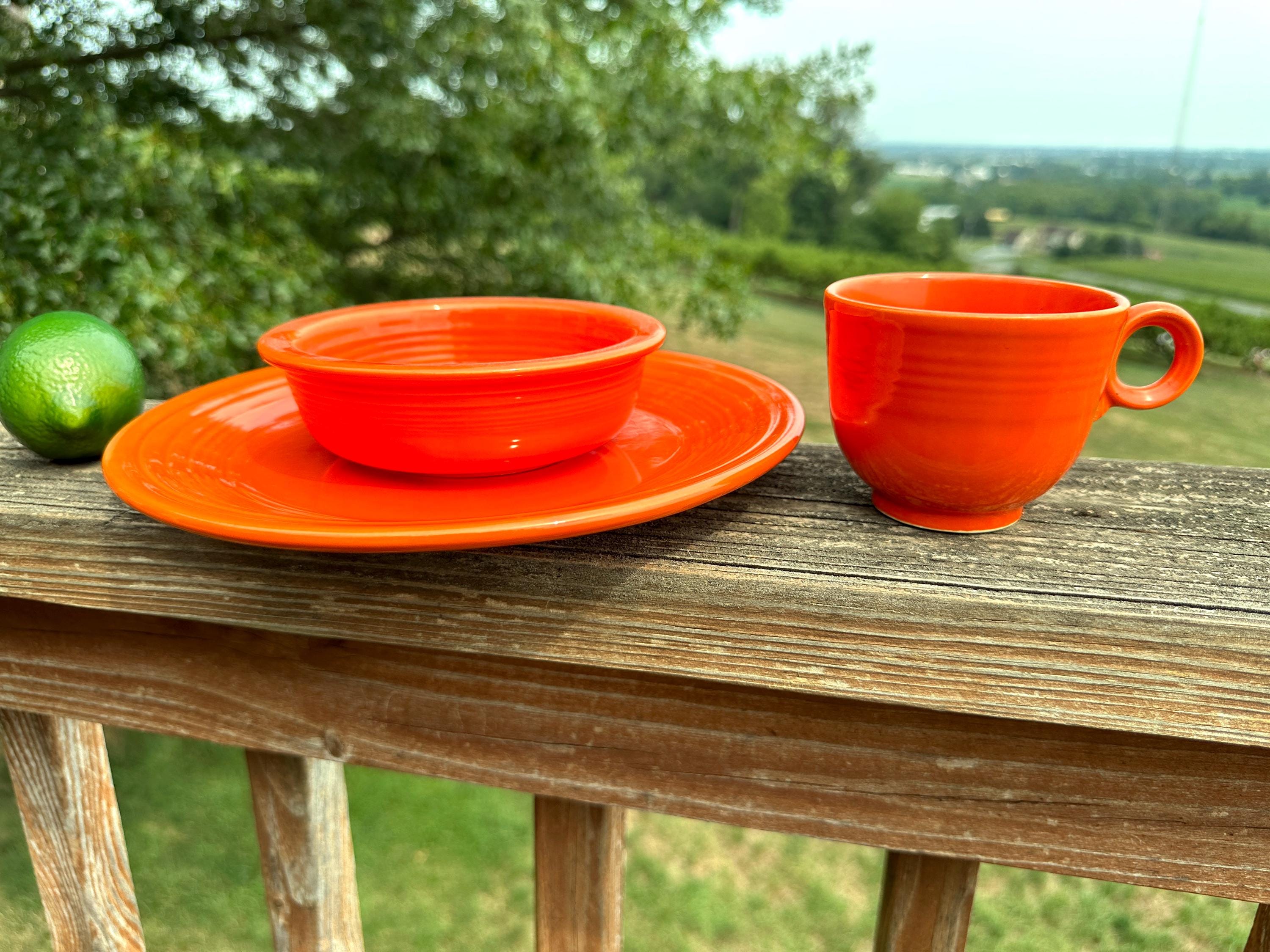 Fiesta Dinnerware Orange Fiestaware Radioactive Radioactive Red Bowl