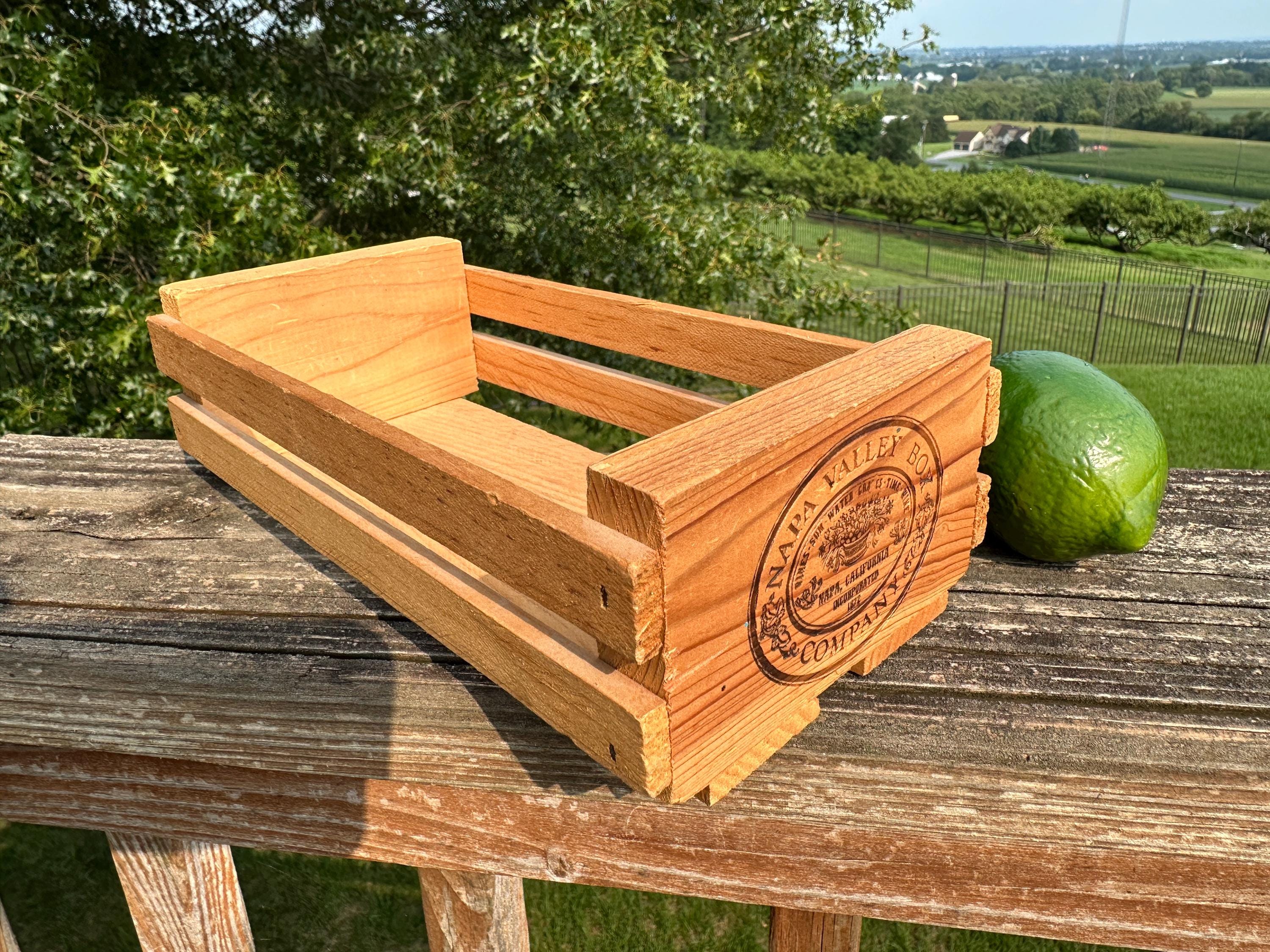 Napa Valley Cassette Wood Crate - Etsy