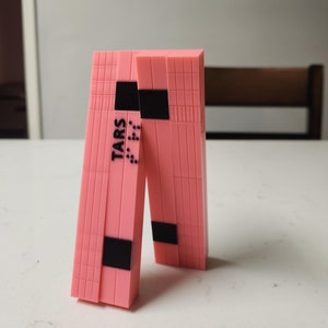 PINK TARS 3d printed in multicolor 3D from Interstellar 2014