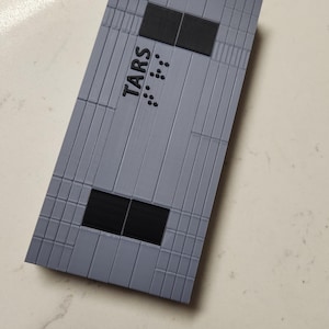 interstellar TARS 3d printed in multicolor 3D from the 2014 movie