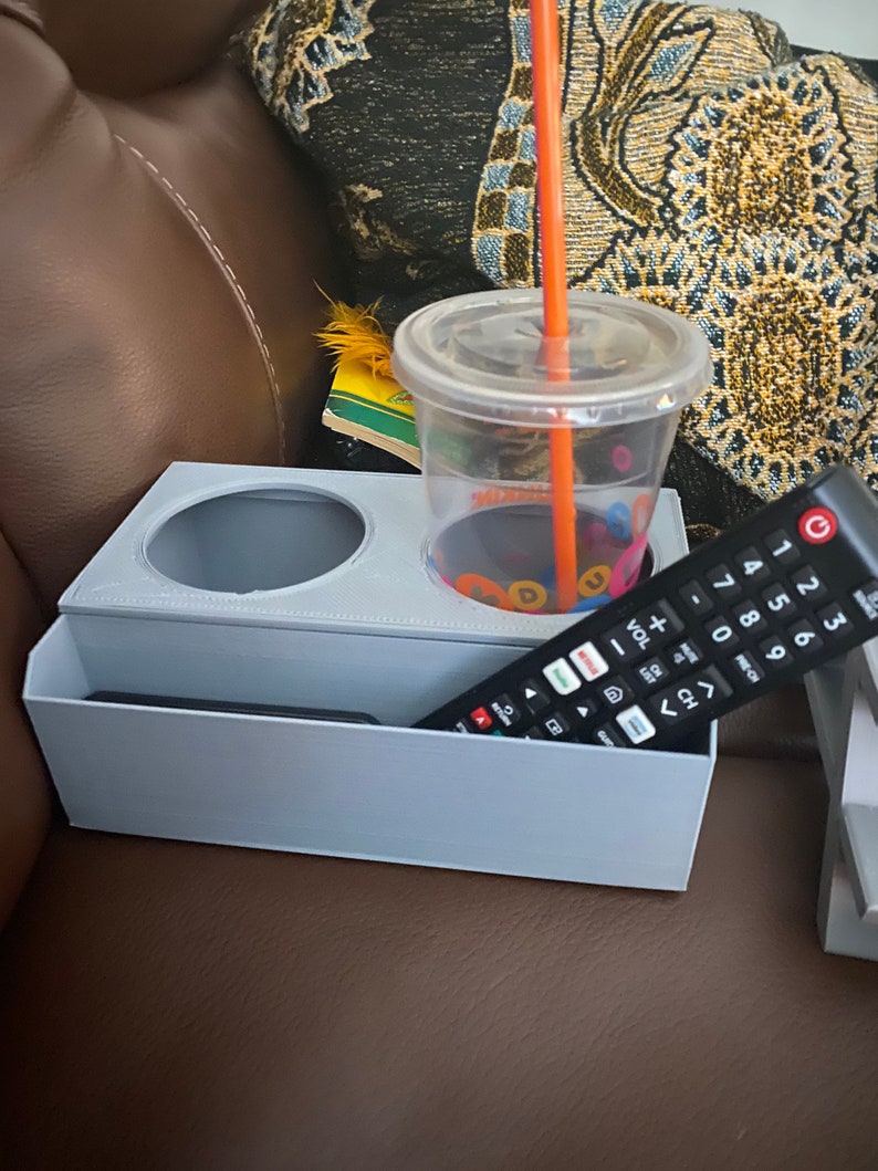 Drink and Remote couch cup holder Etsy