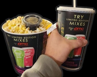 Popcorn Bucket Handle: Movie Theater Snack Carrier (2 or 4 Pack