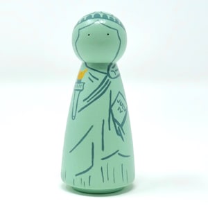Statue of Liberty / Lady Liberty Peg Doll (*Made to Order*)