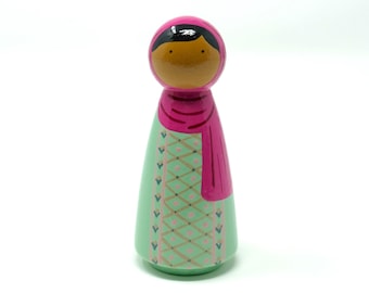 Malala Yousafzai Peg Doll (*Made to Order*)