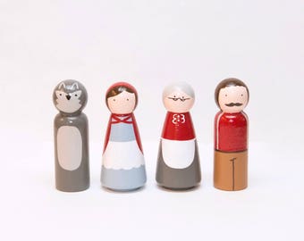 Little Red Riding Hood Peg Doll Set