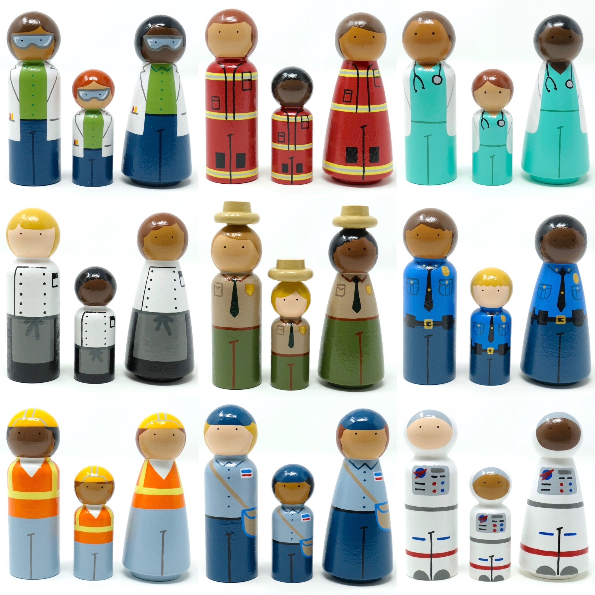 Scientist / Lab Worker / My Community / When I Grow Up Peg Dolls (*Made to  Order*) - Etsy België, image size:2048x2048