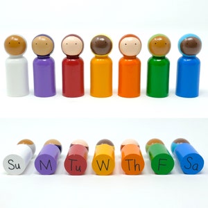 Waldorf Days of the Week Peg Doll Set (*Made To Order*)