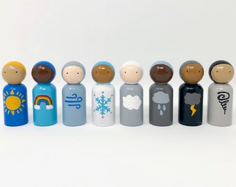 Weather Gnomes Peg Doll Set (*Made To Order*)