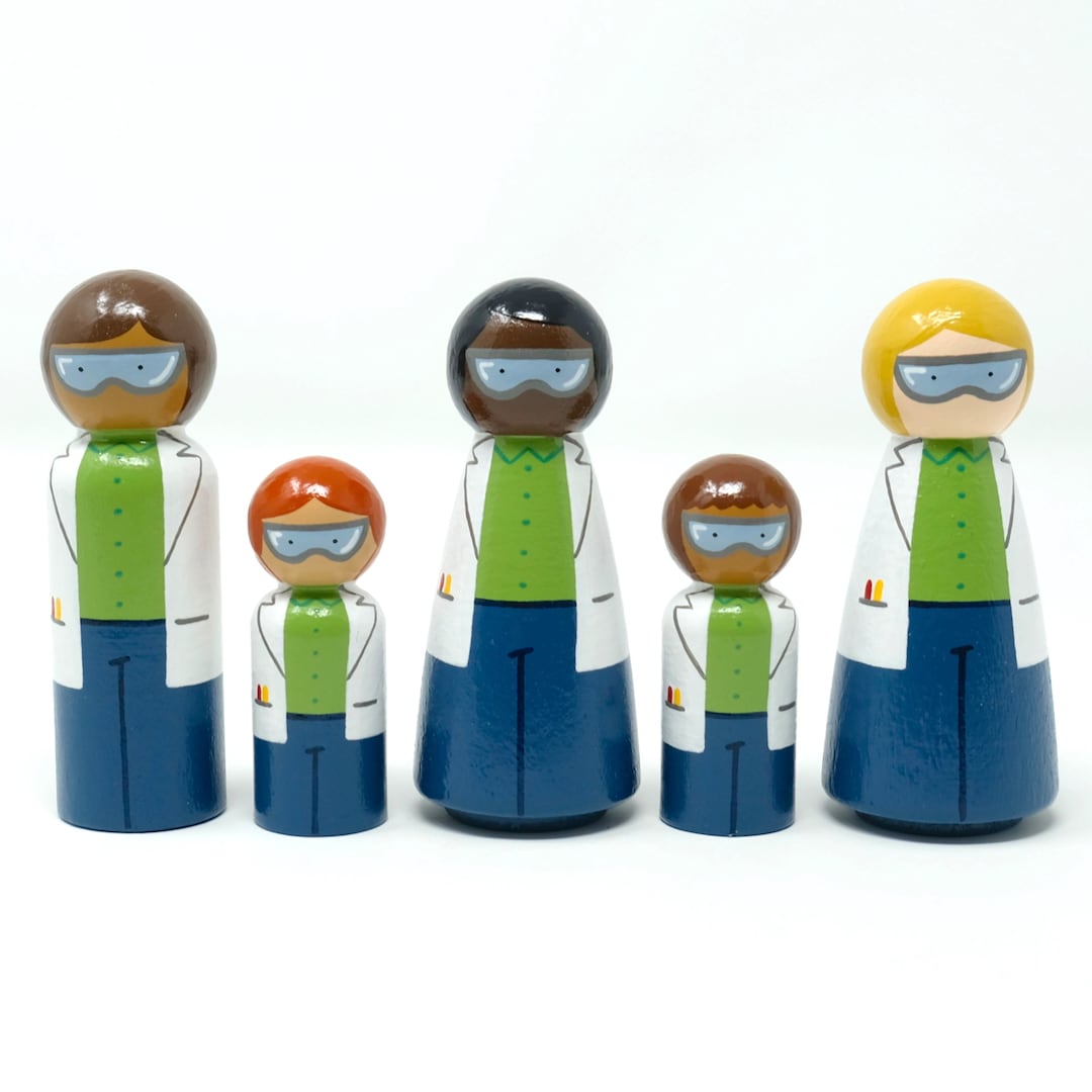 Scientist / Lab Worker / My Community / When I Grow Up Peg Dolls (*Made to  Order*) - Etsy België, image size:1080x1080