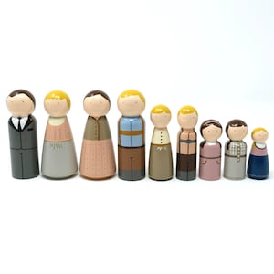Von Trapp Vamily Peg Doll Set (*Made to Order*)