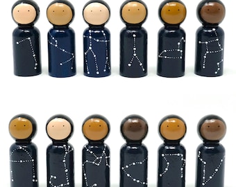 Zodiac & Constellation Peg Dolls (*Made To Order*)
