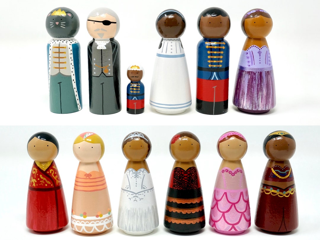 The Nutcracker Peg Doll Set customizable Skin Tone made to Etsy