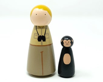 Jane Goodall Peg Doll (*Made to Order*)