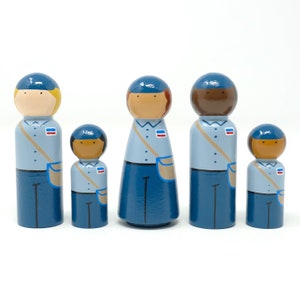 Mail Carrier / Postal Worker Peg Dolls (*Made to Order*)