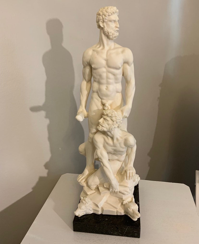 Vintage G. Ruggeri Italy Sculpture of Hercules and Cacus Etsy