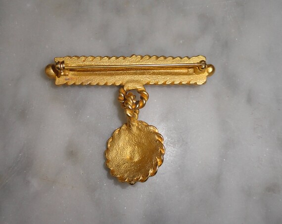 Trendy Vintage Brushed Gold Military Medal Style … - image 3