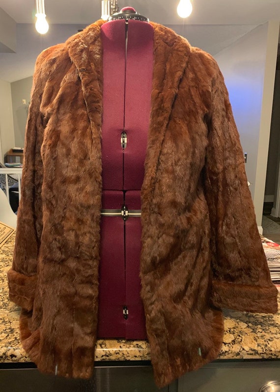 Vintage Chocolate Brown Arctic Fur Co Genuine Fur 