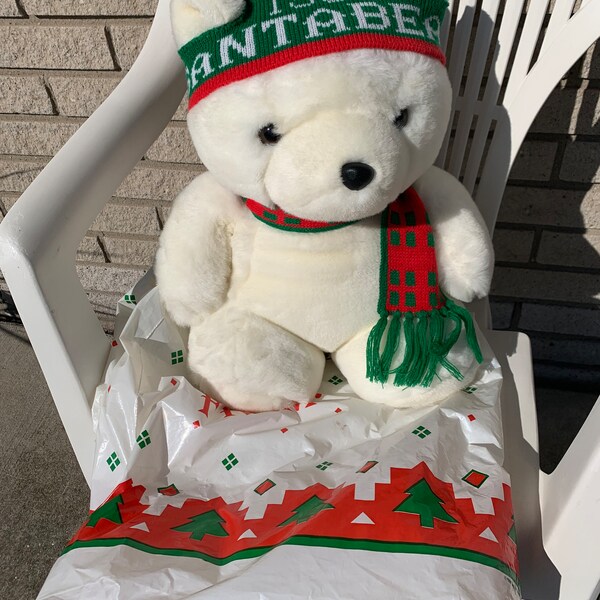 Santa With Bear - Etsy