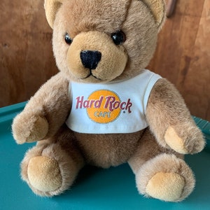 Vintage 1990 Hard Rock Cafe Teddy Bear Herrington Retro Collectible