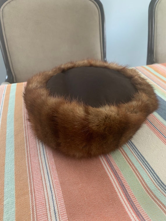 Vintage Mid Century Marion Mitchell Mink Pillbox … - image 2