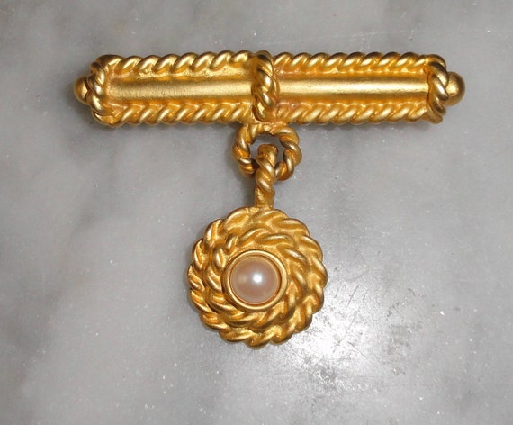 Trendy Vintage Brushed Gold Military Medal Style … - image 1