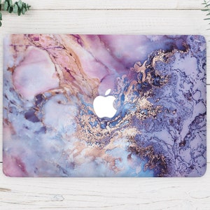 Purple Marble Macbook Retina Vinyl Sticker Golden Lines Macbook 12 Skin Macbook 15 Decal Macbook Pro 13 Skin Macbook Air 13 Decal CA3051