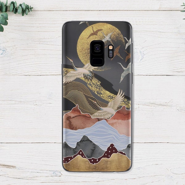 Mountains Samsung S10e Silicone Case Samsung Note 20 Ultra Case Crane Samsung Galaxy S9 TPU Cover Samsung S9 Plus Samsung S20 Case CA3345