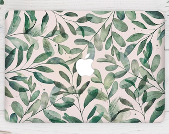 Leaves Macbook Pro 15 Skin Floral Mac Pro 13 Set Decal Green Mac Retina Cover Mac Air 11 Top Sticker Mac 2018 Vinyl Macbook 12 Laptop CA3146