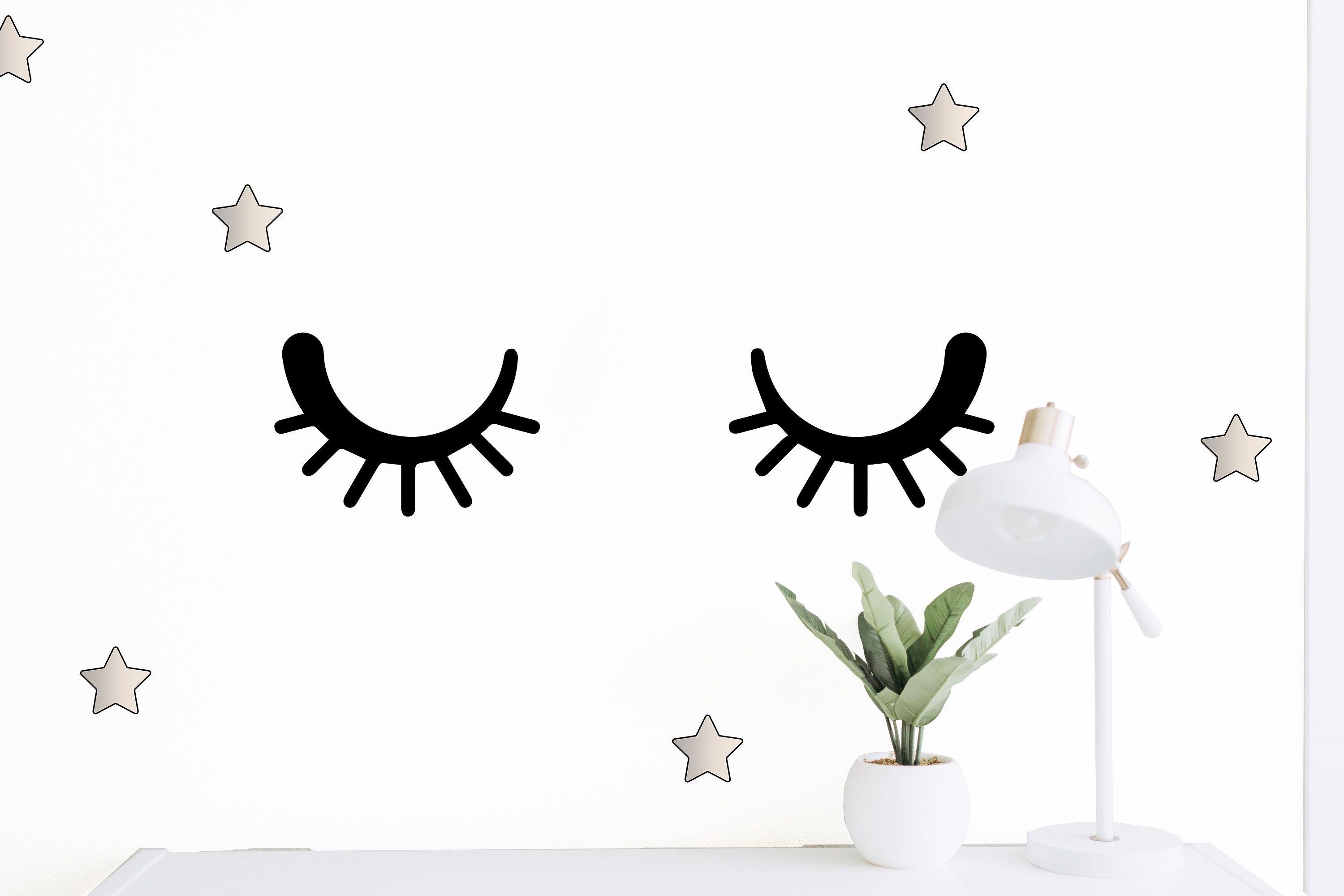 Lash Decor Eyelash Wall Decal Lashes Sticker Hair Salon Etsy