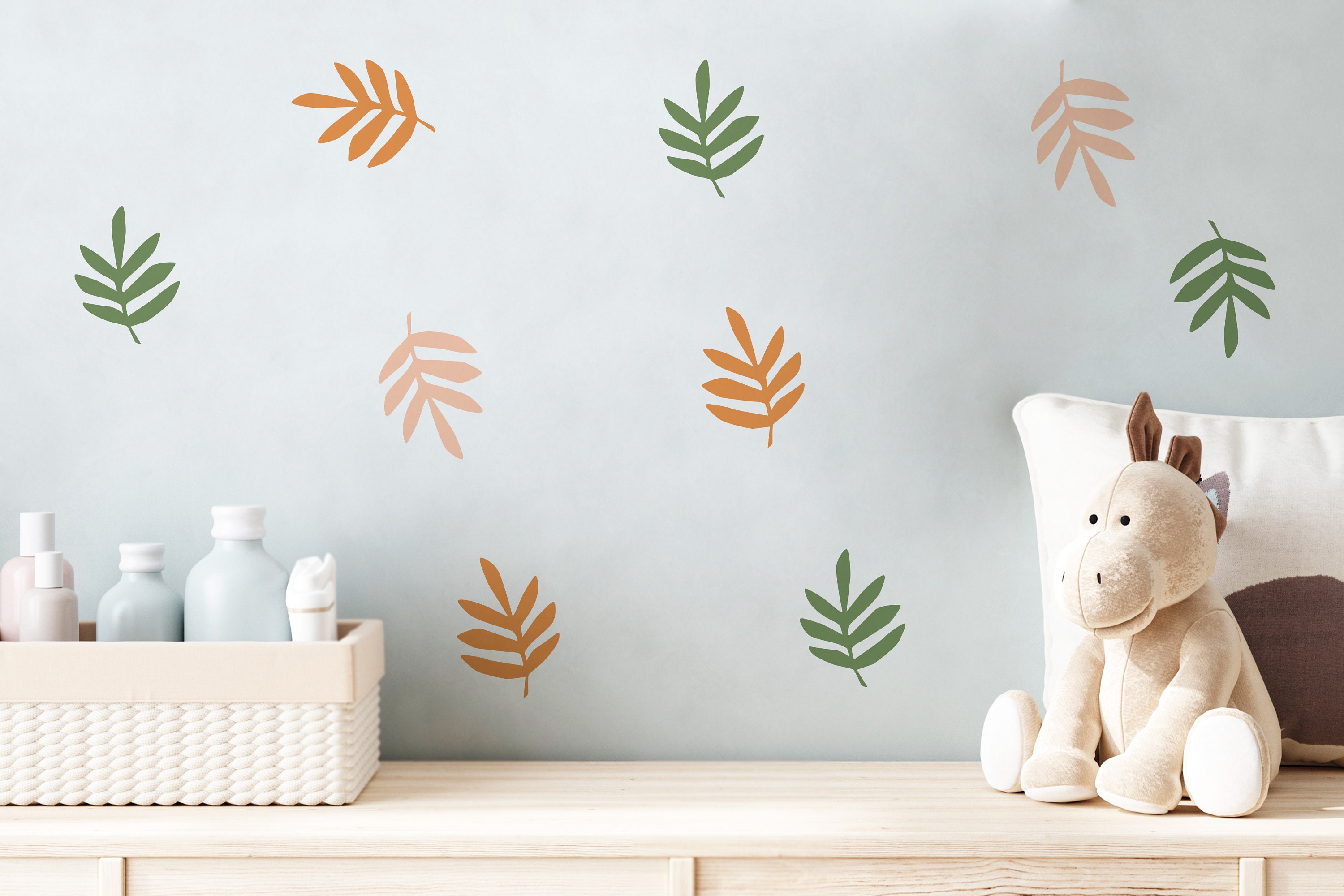 Watercolor Greenery Sticker Greenery Wall Decals Watercolor Etsy