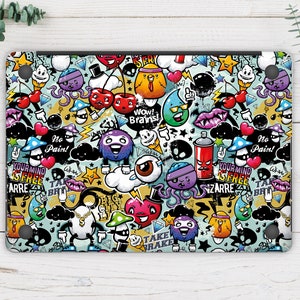 Collage MacBook Stickers MacBook Pro 15 2019 Decal MacBook Air 13 2018 Skin MacBook 12 Sticker Mac Air 11 Inch Decal A1990 Skin CA3034 image 3