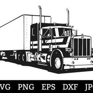 Semi Truck SVG Files for Cricut Vector Images Silhouette Mack Truck Clipart- Semi Truck Cab clip art Eps TRUCK Png ,DxF Truck logo CA3191