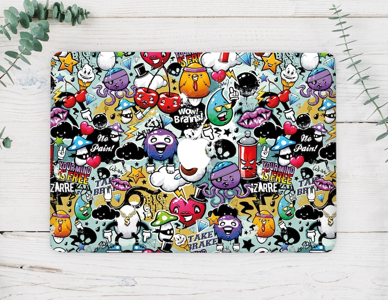 Collage MacBook Stickers MacBook Pro 15 2019 Decal MacBook Air 13 2018 Skin MacBook 12 Sticker Mac Air 11 Inch Decal A1990 Skin CA3034 image 1