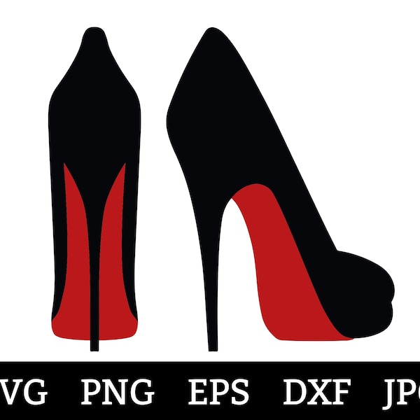 SVG High Heels, Cut File, Stiletto Clipart, SVG, DXF, Jpg, Png, Eps, High Heels, Beauty Glamour Svg, Womens Shoes, Girley Commercial CA3177
