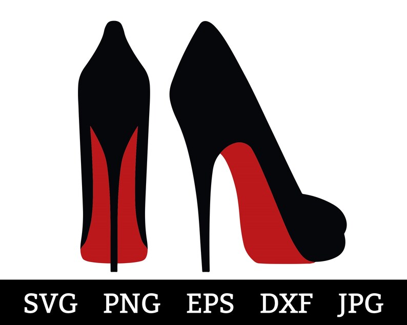 SVG High Heels Cut File Stiletto Clipart SVG DXF Jpg Etsy